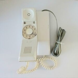 Vtg Rotary Dial Wall Phone Tested Functionnal